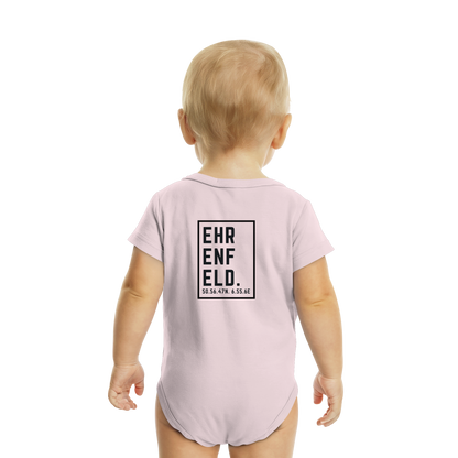 Ehrenfeld Koordinaten (großer Druck auf dem Rücken) - Organic Baby Bodysuit