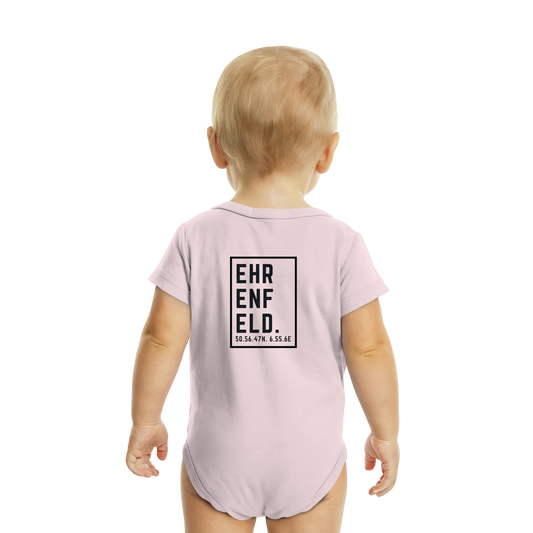 Ehrenfeld Koordinaten (großer Druck auf dem Rücken) - Organic Baby Bodysuit