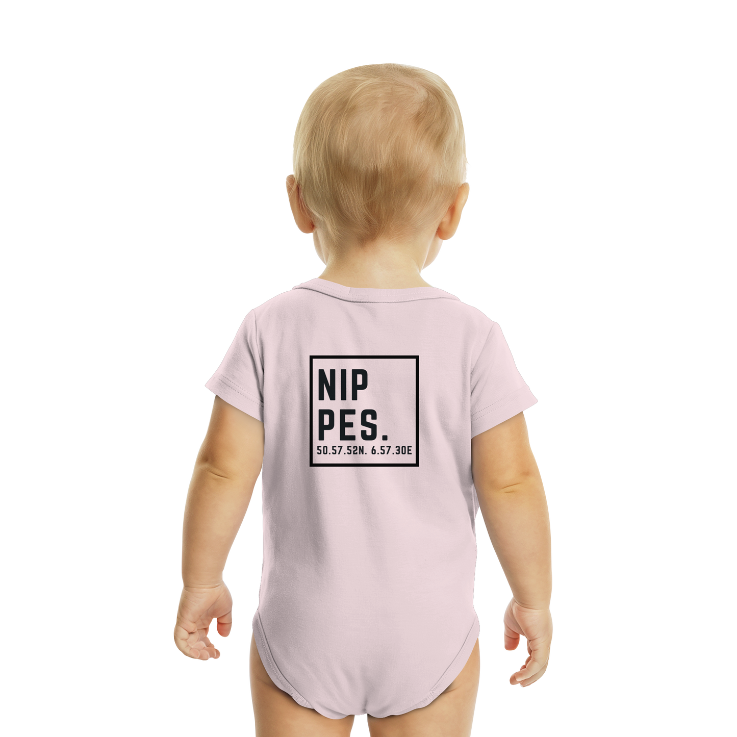 Nippes Koordinaten (großer Druck auf dem Rücken) - Organic Baby Bodysuit