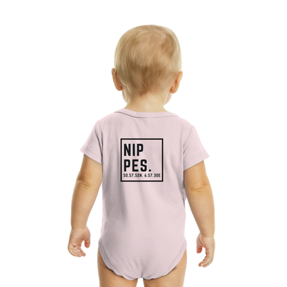 Nippes Koordinaten (großer Druck auf dem Rücken) - Organic Baby Bodysuit