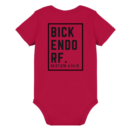 Bickendorf Koordinaten (großer Druck Rücken) - Organic Baby Bodysuit