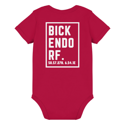 Bickendorf Koordinaten (großer Druck auf dem Rücken) - Organic Baby Bodysuit