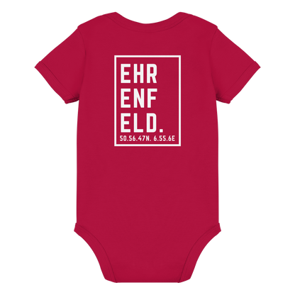 Ehrenfeld Koordinaten (großer Druck auf dem Rücken) - Organic Baby Bodysuit