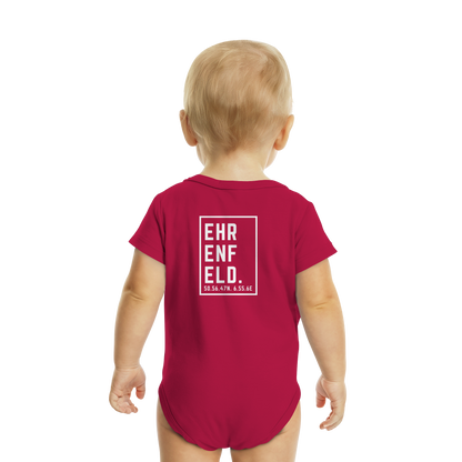 Ehrenfeld Koordinaten (großer Druck auf dem Rücken) - Organic Baby Bodysuit