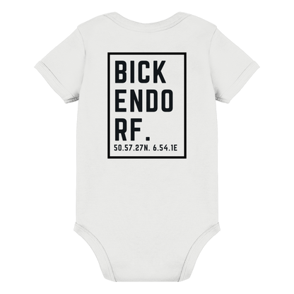 Bickendorf Koordinaten (großer Druck Rücken) - Organic Baby Bodysuit