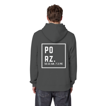 Porz Koordinaten (großer Druck Rücken)  Organic Basic Hoodie