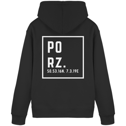 Porz Koordinaten (großer Druck Rücken)  Organic Basic Hoodie