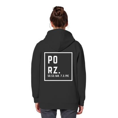 Porz Koordinaten (großer Druck Rücken)  Organic Basic Hoodie
