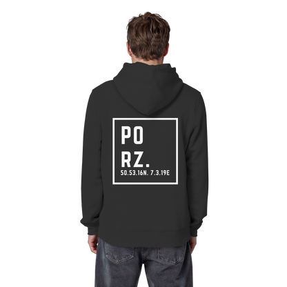 Porz Koordinaten (großer Druck Rücken)  Organic Basic Hoodie