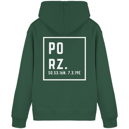 Porz Koordinaten (großer Druck Rücken)  Organic Basic Hoodie
