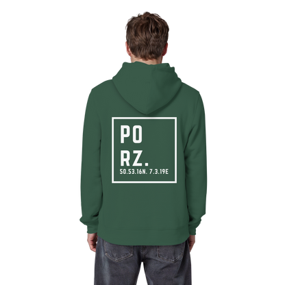 Porz Koordinaten (großer Druck Rücken)  Organic Basic Hoodie