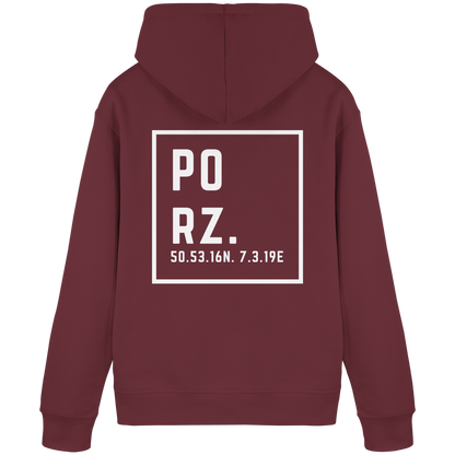 Porz Koordinaten (großer Druck Rücken)  Organic Basic Hoodie