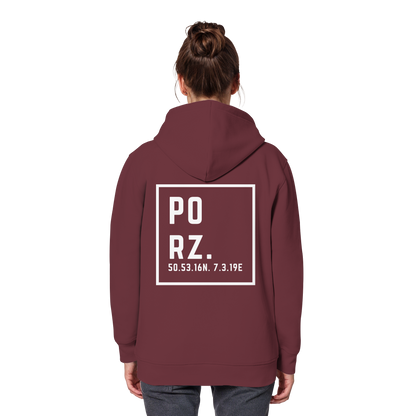 Porz Koordinaten (großer Druck Rücken)  Organic Basic Hoodie
