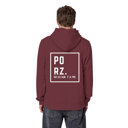 Porz Koordinaten (großer Druck Rücken)  Organic Basic Hoodie