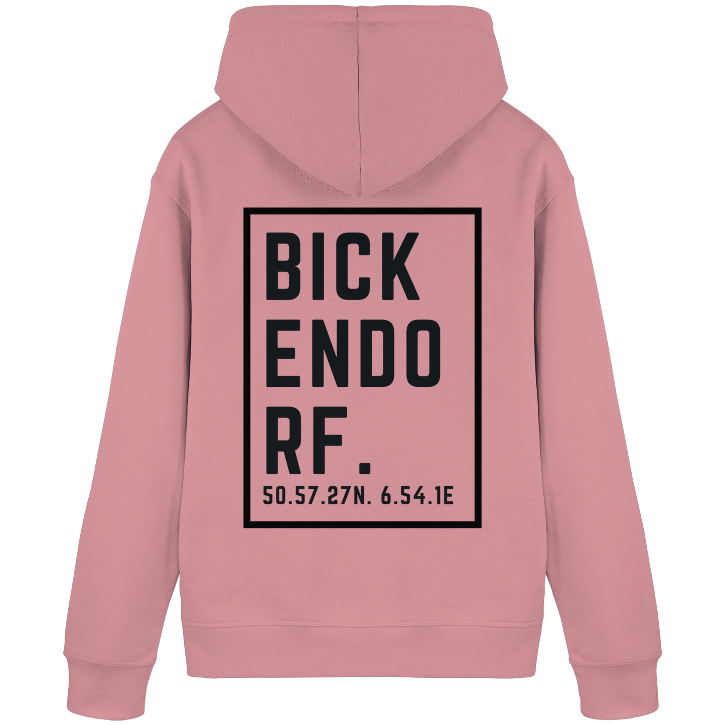 Bickendorf Koordinaten (großer Druck auf dem Rücken) - Organic Basic Hoodie