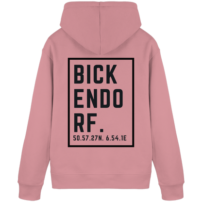 Bickendorf Koordinaten (großer Druck auf dem Rücken) - Organic Basic Hoodie