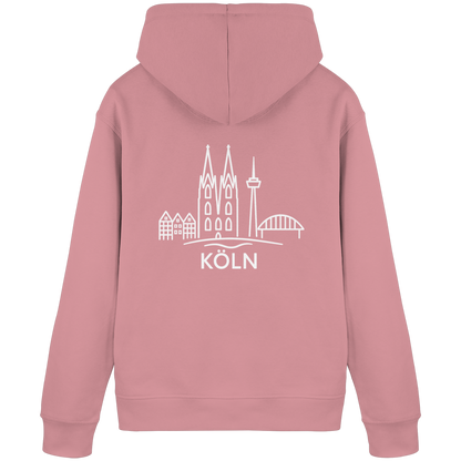Köln Skyline (großer Druck auf dem Rücken) - Organic Basic Hoodie