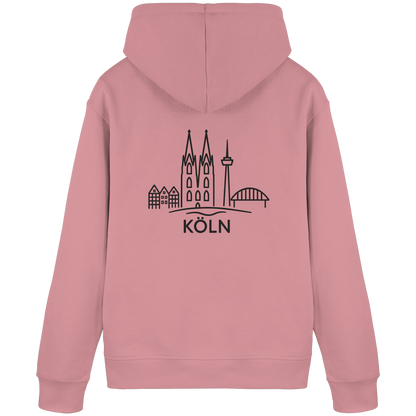 Köln Skyline (großer Druck auf dem Rücken) - Organic Basic Hoodie