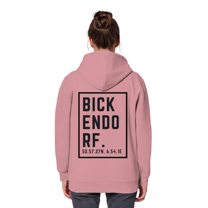 Bickendorf Koordinaten (großer Druck auf dem Rücken) - Organic Basic Hoodie