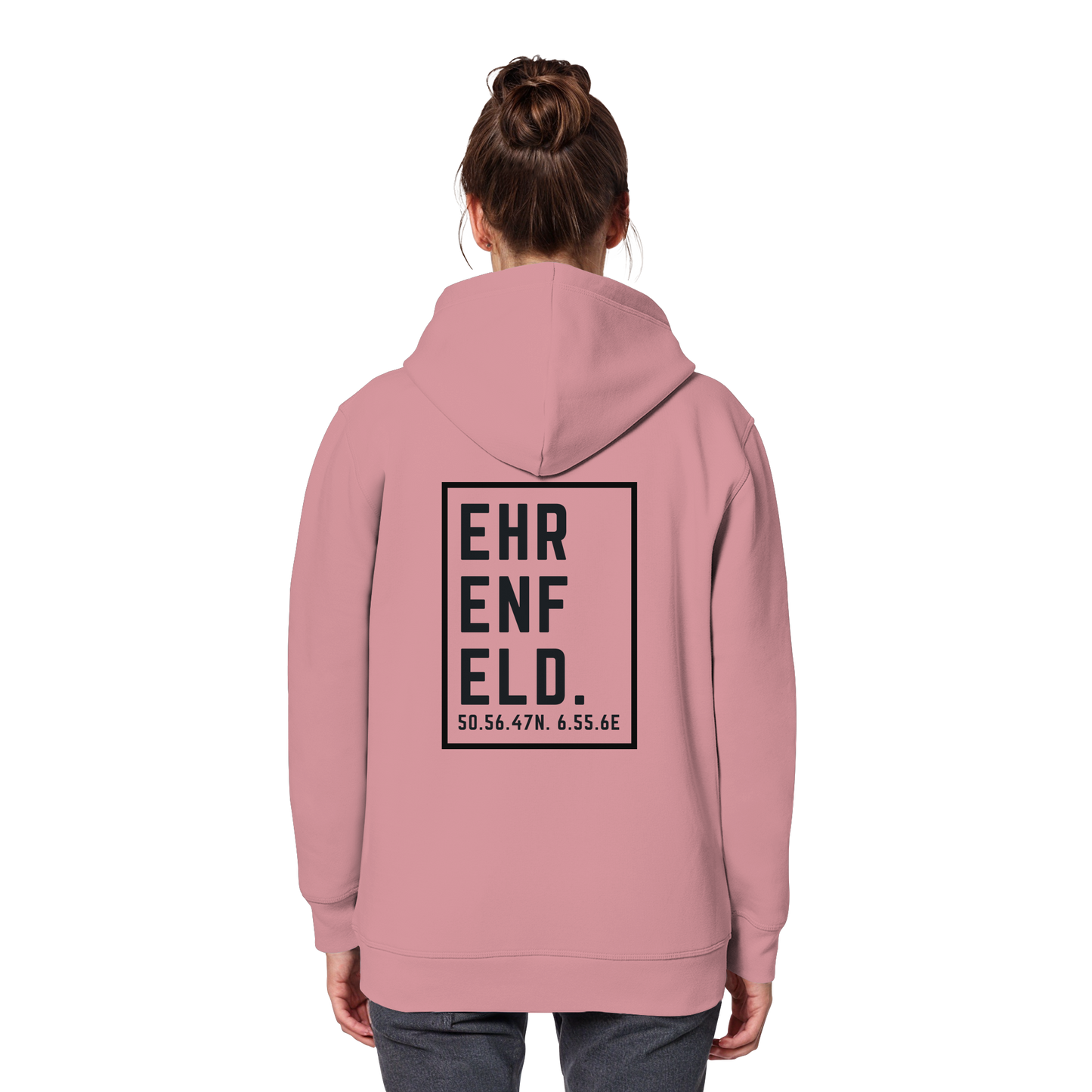 Ehrenfeld Koordinaten (großer Druck auf dem Rücken) - Organic Basic Hoodie
