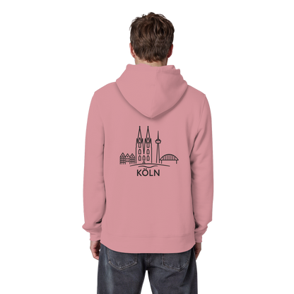 Köln Skyline (großer Druck auf dem Rücken) - Organic Basic Hoodie