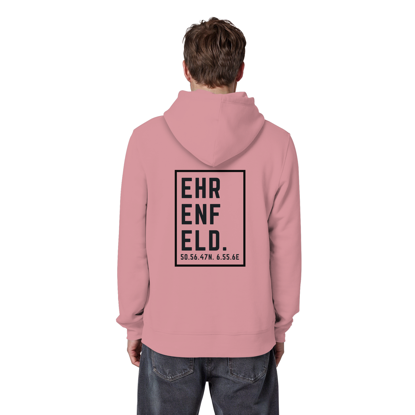 Ehrenfeld Koordinaten (großer Druck auf dem Rücken) - Organic Basic Hoodie
