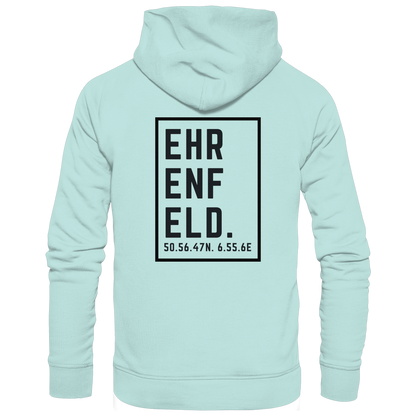 Ehrenfeld Koordinaten (großer Druck auf dem Rücken) - Organic Basic Hoodie