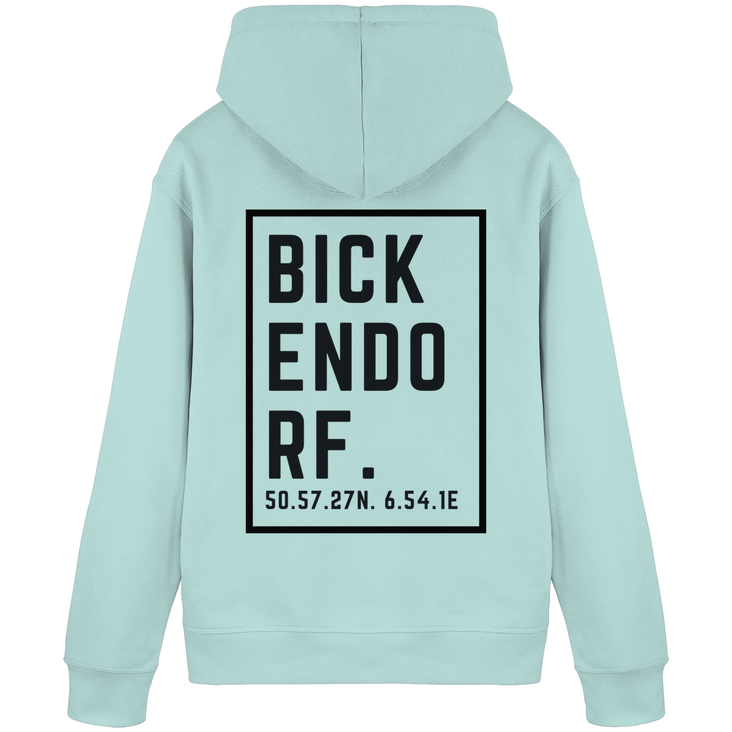 Bickendorf Koordinaten (großer Druck auf dem Rücken) - Organic Basic Hoodie