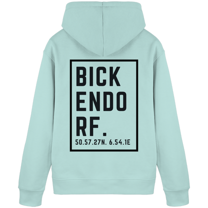 Bickendorf Koordinaten (großer Druck auf dem Rücken) - Organic Basic Hoodie