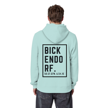 Bickendorf Koordinaten (großer Druck auf dem Rücken) - Organic Basic Hoodie