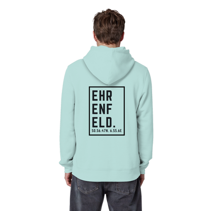 Ehrenfeld Koordinaten (großer Druck auf dem Rücken) - Organic Basic Hoodie