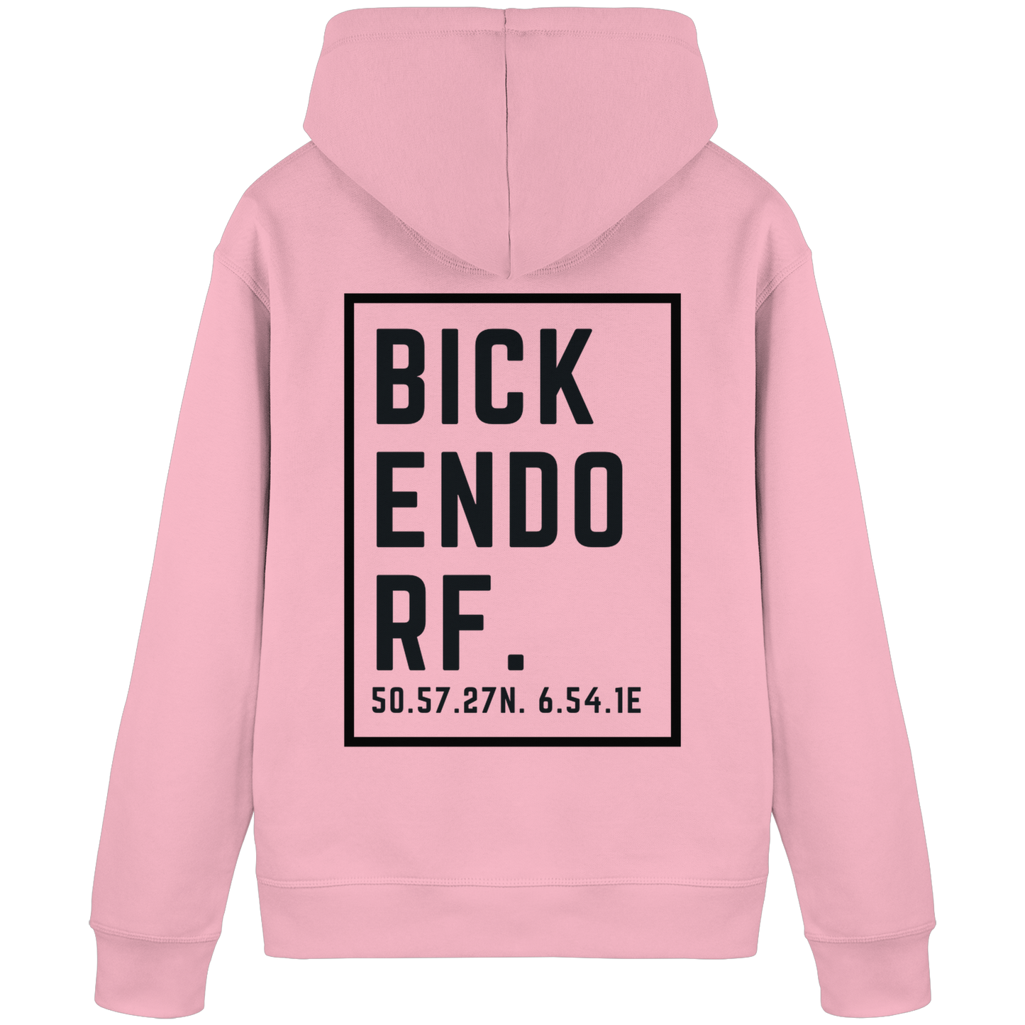 Bickendorf Koordinaten (großer Druck auf dem Rücken) - Organic Basic Hoodie
