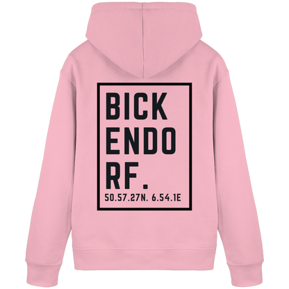 Bickendorf Koordinaten (großer Druck auf dem Rücken) - Organic Basic Hoodie