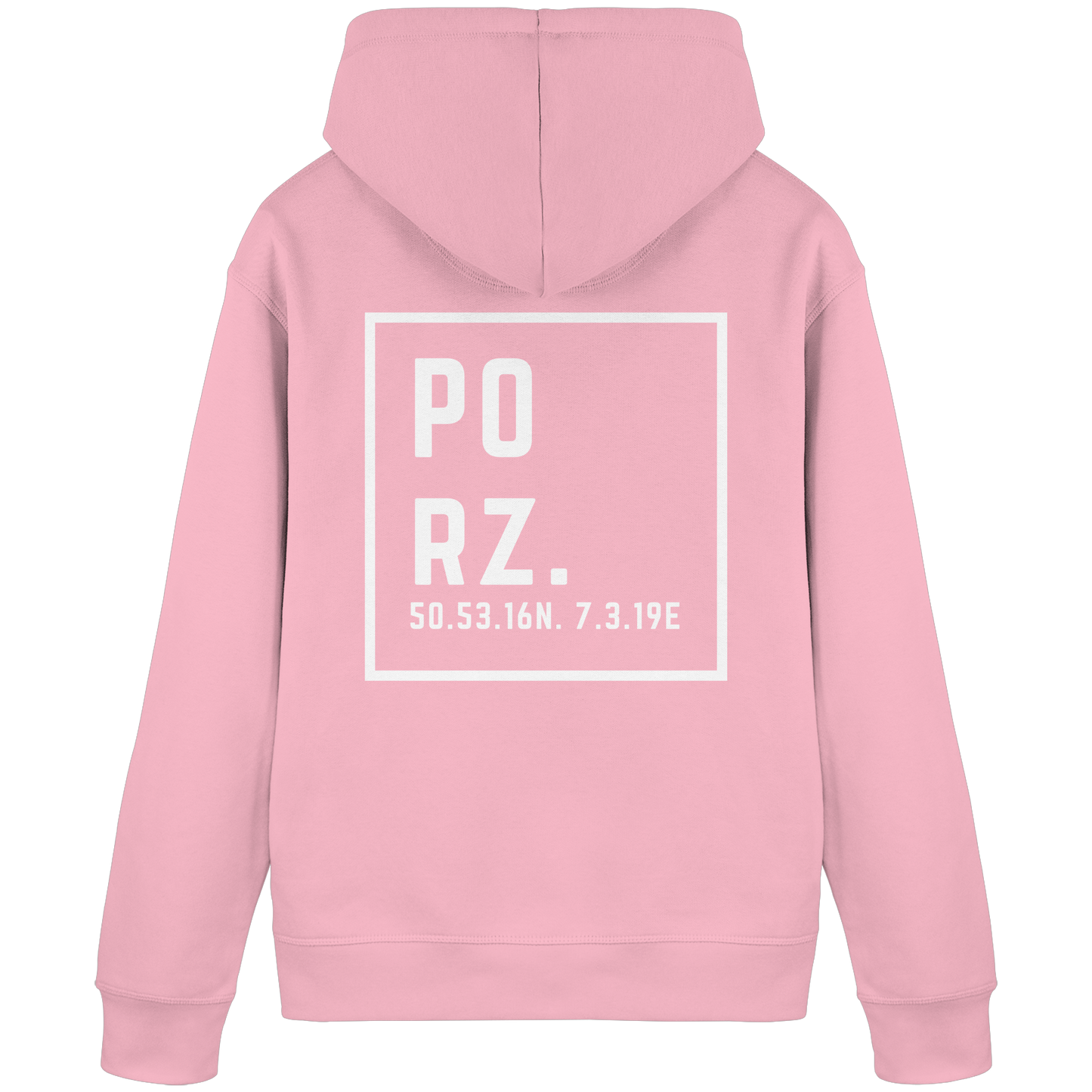 Porz Koordinaten (großer Druck Rücken)  Organic Basic Hoodie