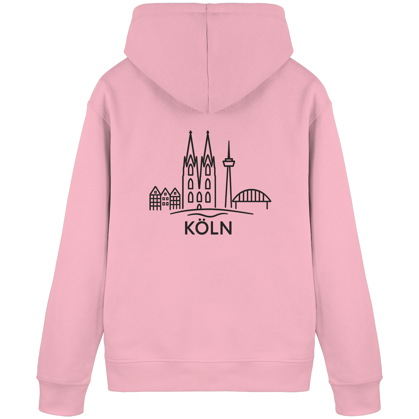 Köln Skyline (großer Druck auf dem Rücken) - Organic Basic Hoodie