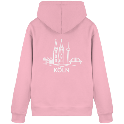 Köln Skyline (großer Druck auf dem Rücken) - Organic Basic Hoodie