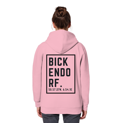 Bickendorf Koordinaten (großer Druck auf dem Rücken) - Organic Basic Hoodie