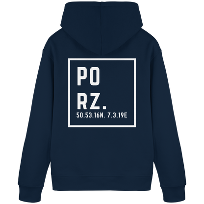 Porz Koordinaten (großer Druck Rücken)  Organic Basic Hoodie