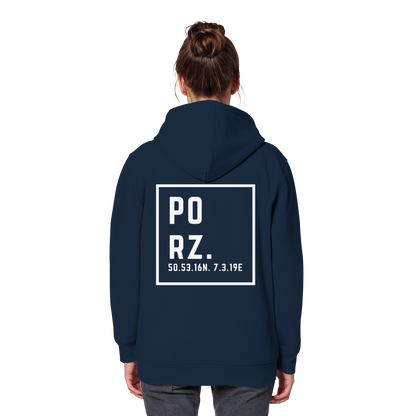 Porz Koordinaten (großer Druck Rücken)  Organic Basic Hoodie