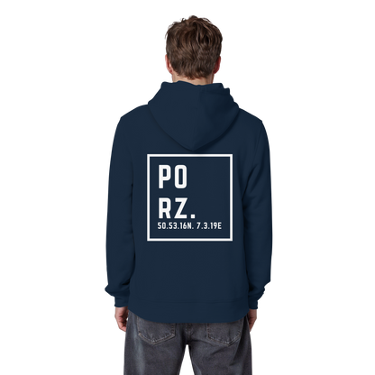 Porz Koordinaten (großer Druck Rücken)  Organic Basic Hoodie