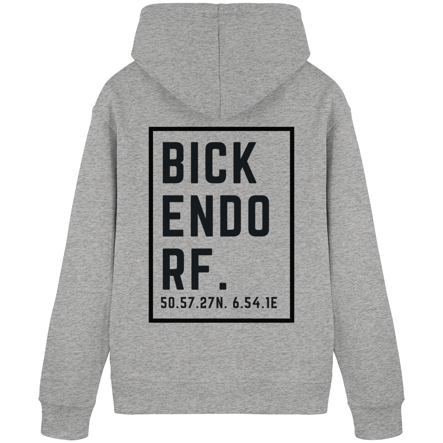 Bickendorf Koordinaten (großer Druck auf dem Rücken) - Organic Basic Hoodie