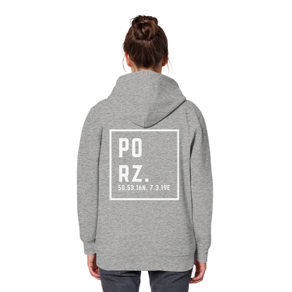 Porz Koordinaten (großer Druck Rücken)  Organic Basic Hoodie