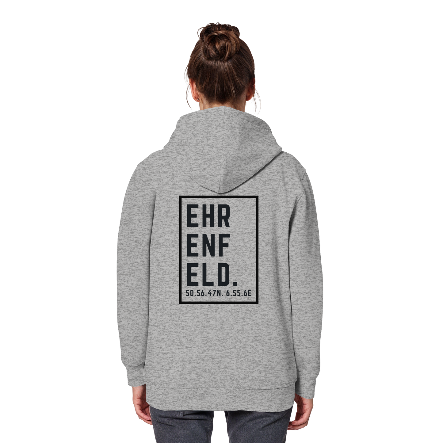 Ehrenfeld Koordinaten (großer Druck auf dem Rücken) - Organic Basic Hoodie