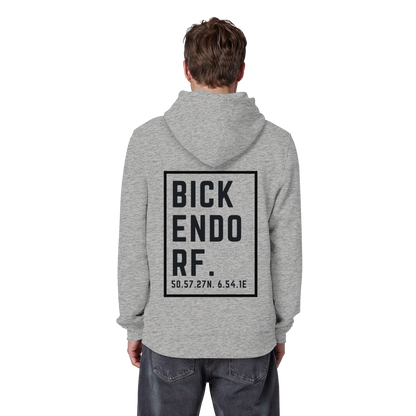 Bickendorf Koordinaten (großer Druck auf dem Rücken) - Organic Basic Hoodie