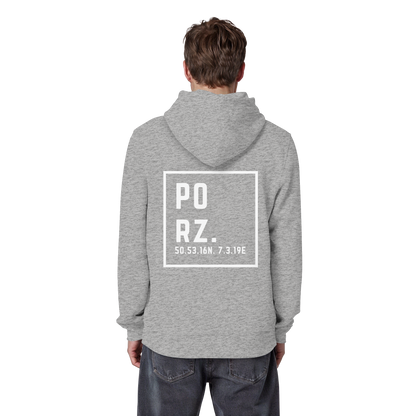Porz Koordinaten (großer Druck Rücken)  Organic Basic Hoodie