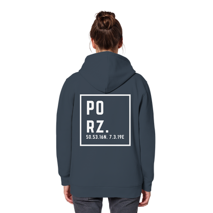 Porz Koordinaten (großer Druck Rücken)  Organic Basic Hoodie