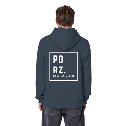 Porz Koordinaten (großer Druck Rücken)  Organic Basic Hoodie