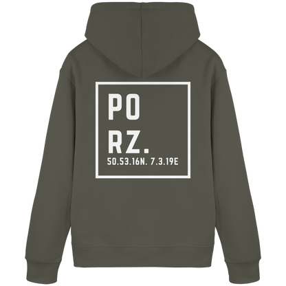 Porz Koordinaten (großer Druck Rücken)  Organic Basic Hoodie