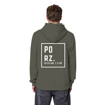 Porz Koordinaten (großer Druck Rücken)  Organic Basic Hoodie