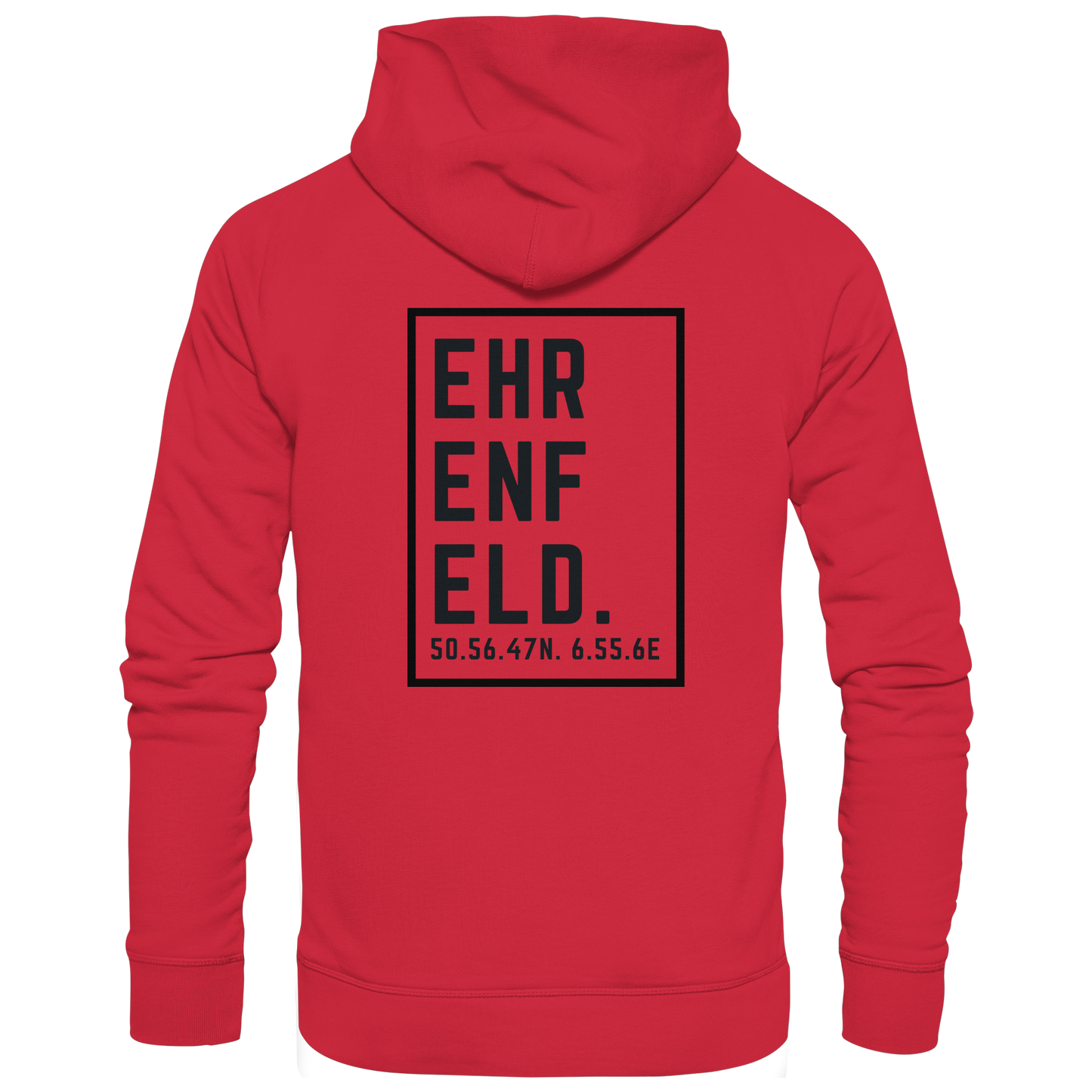 Ehrenfeld Koordinaten (großer Druck auf dem Rücken) - Organic Basic Hoodie